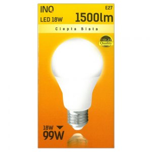 INQ Żar&oacute;wka 18W E27 barwa ciepła biała