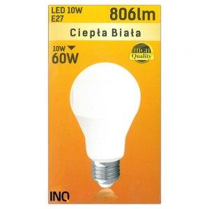 INQ Żar&oacute;wka 10W E27 barwa ciepła biała
