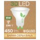 3D LED Żarówka 6W GU10 barwa ciepła biała
