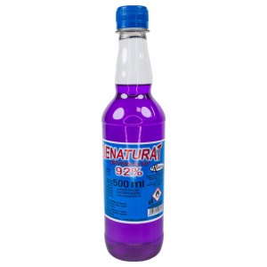 Denaturat 92% w butelce plastikowej fioletowy 500 ml