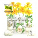 Daisy serwetki wielkanocne Płotek z narcyzami 20szt