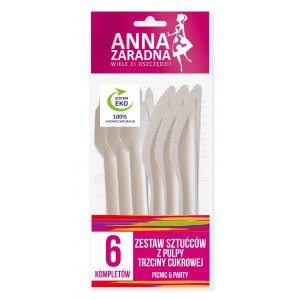 Anna Zaradna Zestaw sztućc&oacute;w 6 komplet&oacute;w