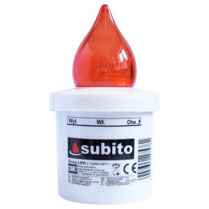 Subito wkład do zniczy LED COMET czerwony 1szt