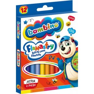 Bambino Flamastry 12 kolor&oacute;w