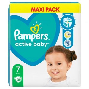 Pampers Active Baby Pieluchy rozmiar 7 15+kg 40szt