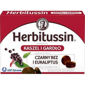 Herbitussin Kaszel i Gardło 12 pastylek do ssania