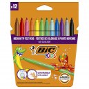BIC flamastry Kid Couleur 12 kolor&oacute;w