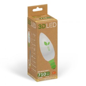 3D LED Żarówka 8W E14 barwa ciepła biała