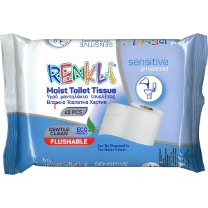 Renkli Nawilżany papier toaletowy Sensitive 40szt