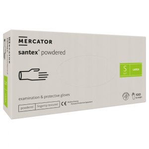 Mercator santex powdered rękawice rozmiar S 100szt