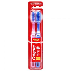 Colgate szczoteczka do zęb&oacute;w Double Action Medium 2szt