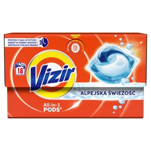 Vizir kapsułki do prania All in 1 Alpejska Świeżość 18 szt.