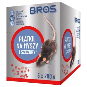 BROS płatkil na myszy i szczury 5x200g