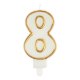 Party Time świeczka urodzinowa cyferka 8 złota