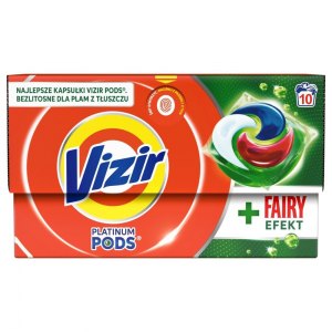 Vizir kapsułki do prania Platinum Pods + Fairy Efekt 10szt