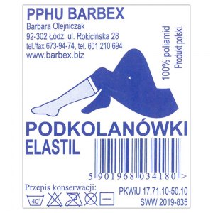 Barbex Podkolan&oacute;wki damskie czarne ELASTIL