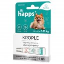 Happs krople na pchły i kleszcze dla małych psów 4szt