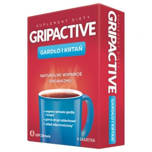 Gripactive gardło i krtań 6 saszetek